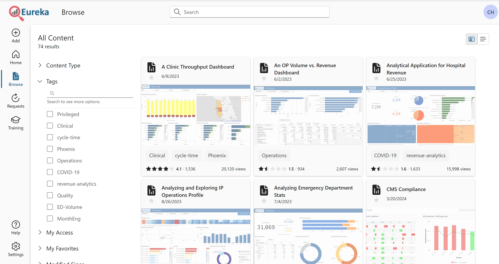 Eureka Dashboard Eureka Dashboard